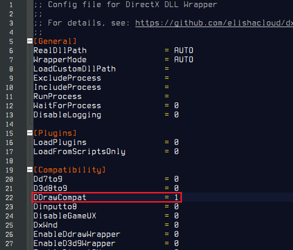 DXWrapper.ini file edits